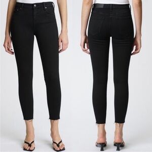 Pistola Audrey Mid-Rise Skinny Jeans in Jet Black 25